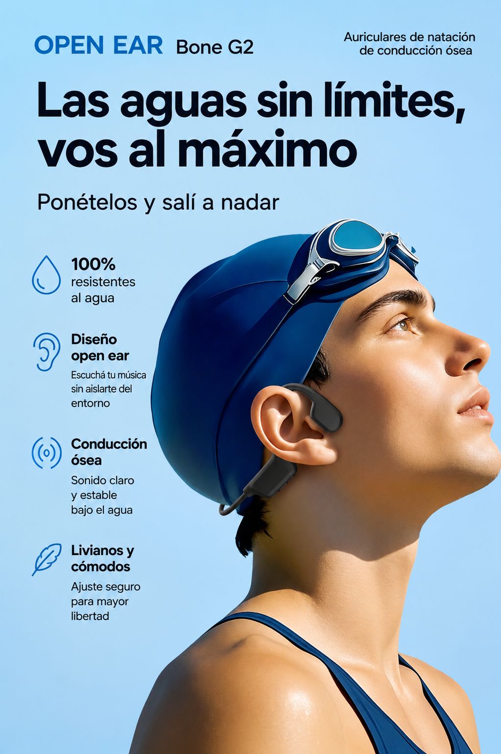 Auriculares Sumergibles Conducción Ósea G2